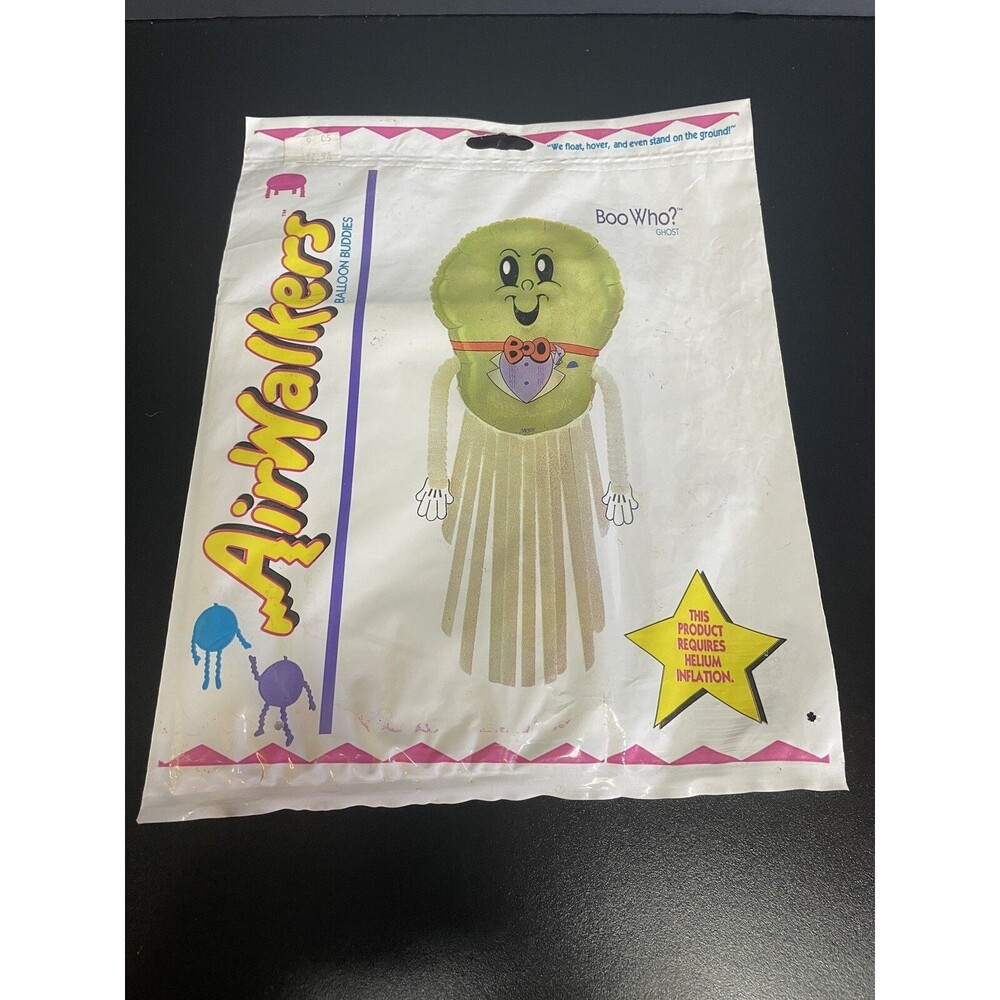 Boo Who? Ghost Air Walker Mylar Balloon by Anagram Halloween Vintage
